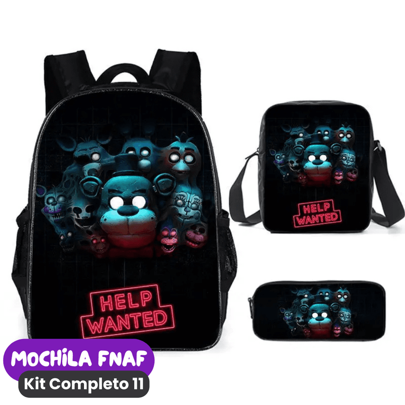 Mochila Fnaf Kit Completo [ESTOJO + BOLSA LANCHEIRA]