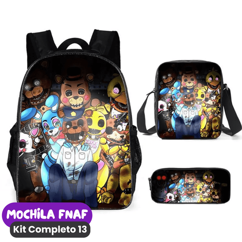 Mochila Fnaf Kit Completo [ESTOJO + BOLSA LANCHEIRA]