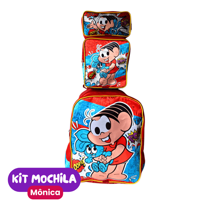 Mochila de Rodinhas Infantil com Estojo + Lancheira [KIT COMPLETO]