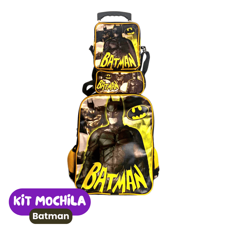 Mochila de Rodinhas Infantil com Estojo + Lancheira [KIT COMPLETO]