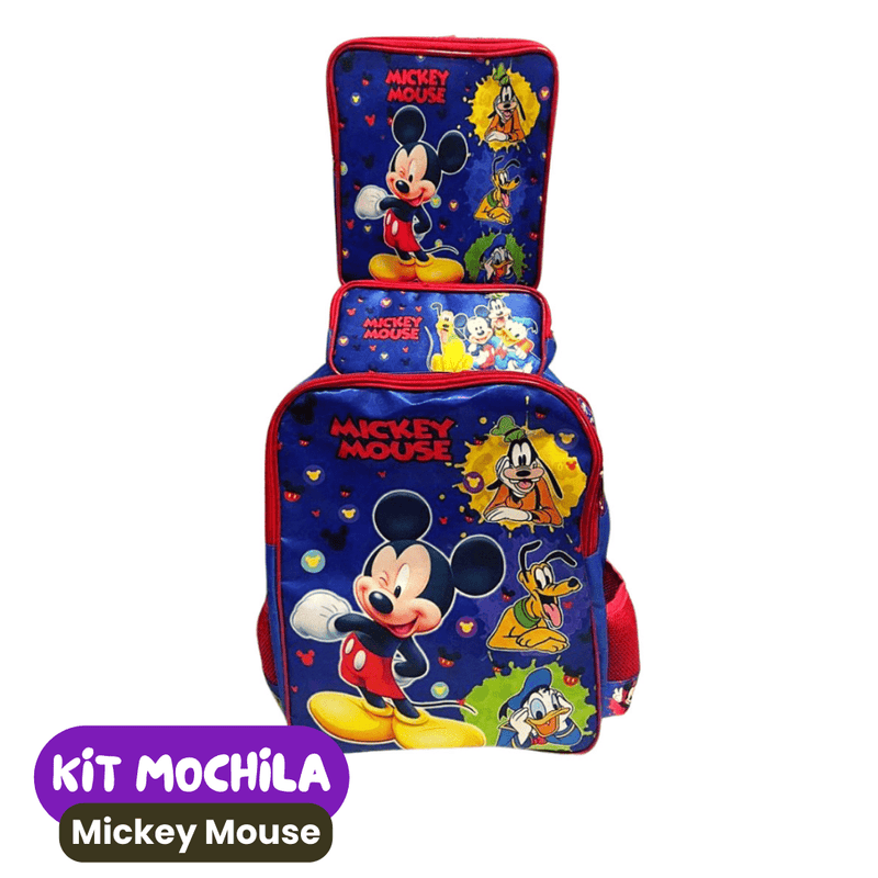 Mochila de Rodinhas Infantil com Estojo + Lancheira [KIT COMPLETO]