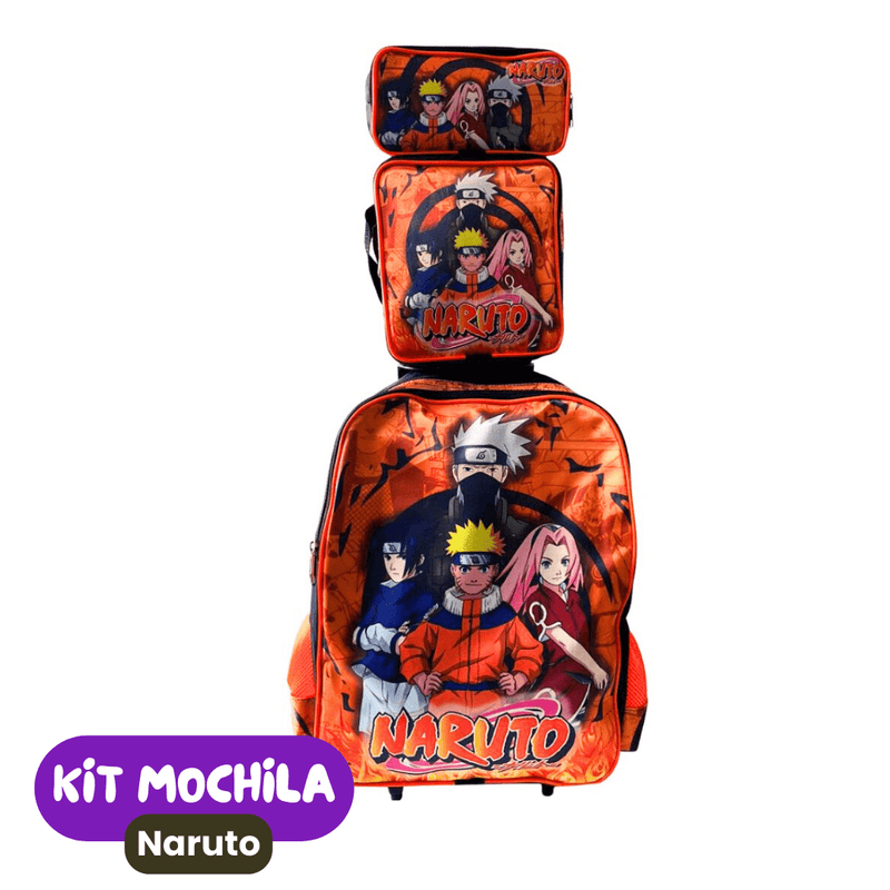 Mochila de Rodinhas Infantil com Estojo + Lancheira [KIT COMPLETO]