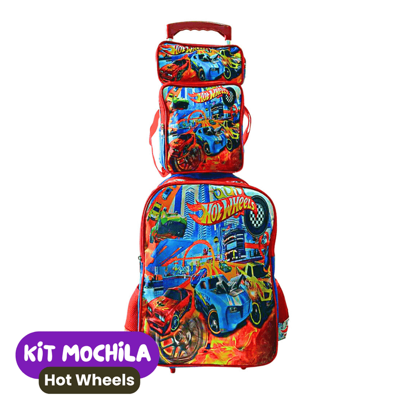 Mochila de Rodinhas Infantil com Estojo + Lancheira [KIT COMPLETO]