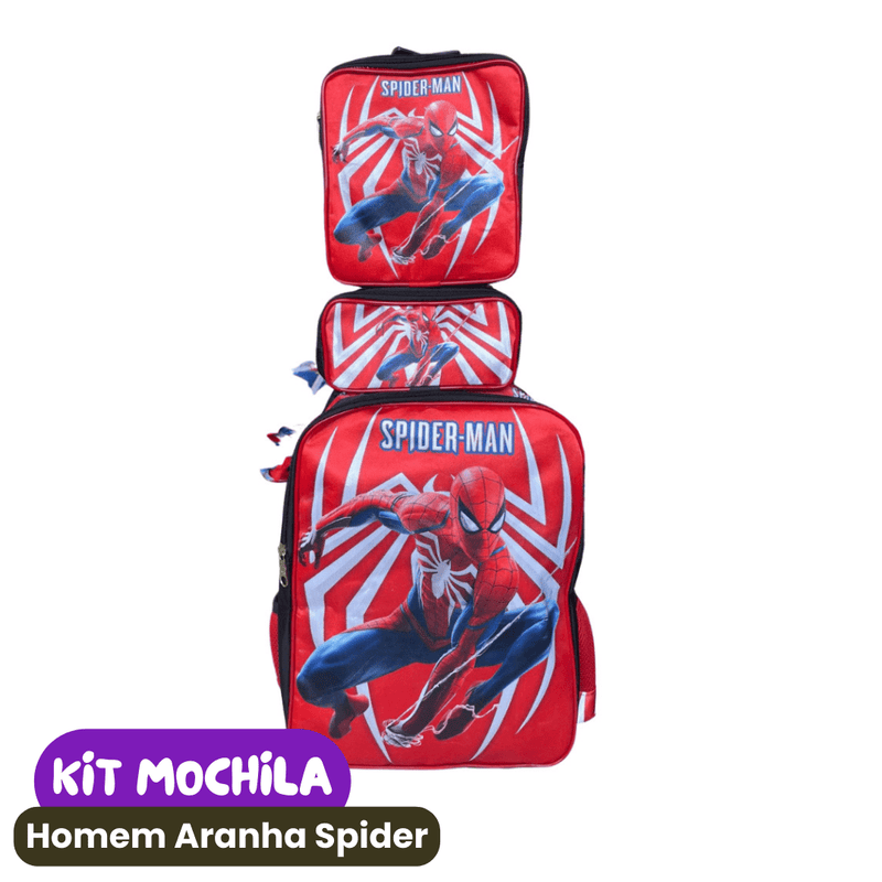 Mochila de Rodinhas Infantil com Estojo + Lancheira [KIT COMPLETO]