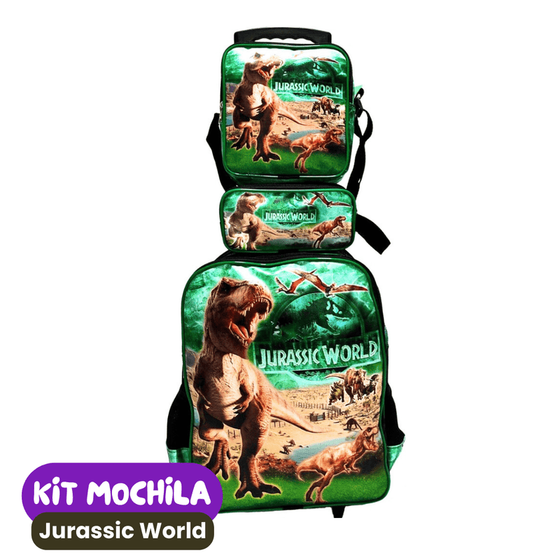 Mochila de Rodinhas Infantil com Estojo + Lancheira [KIT COMPLETO]