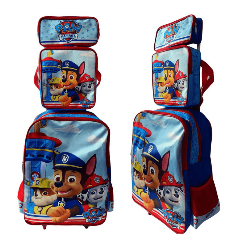 Mochila de Rodinhas Infantil com Estojo + Lancheira [KIT COMPLETO]