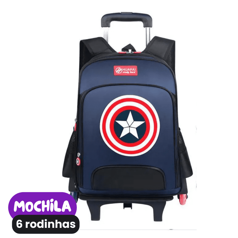 Mochila com Rodinhas Homem Aranha/ Capitão América