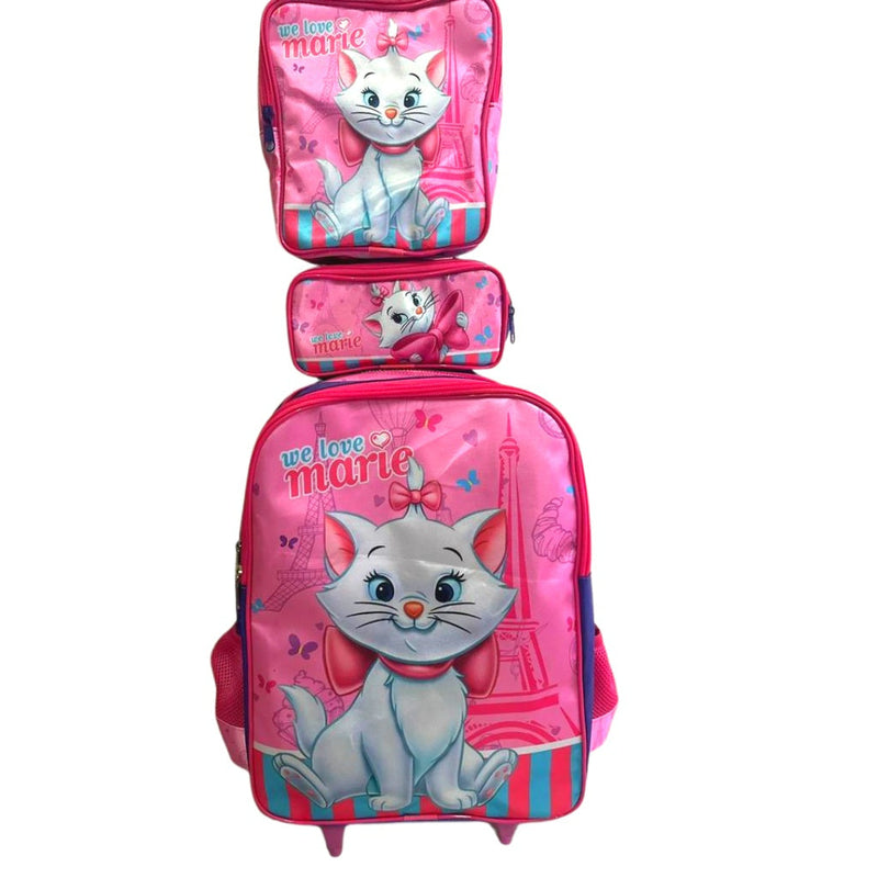 Mochila de Rodinhas Infantil com Estojo + Lancheira [KIT COMPLETO]